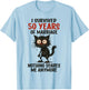 50th Wedding Anniversary, I Survived 50 Years of Marriage T-Shirt - T-Shirt | Light Blue