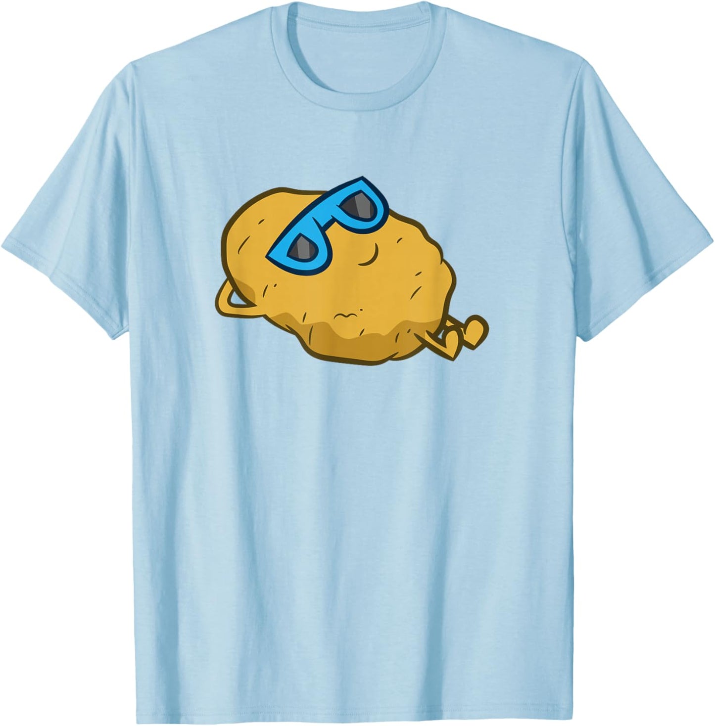 Cute Potato With Sunglasses Relaxing Potato T-Shirt - T-Shirt | Light Blue