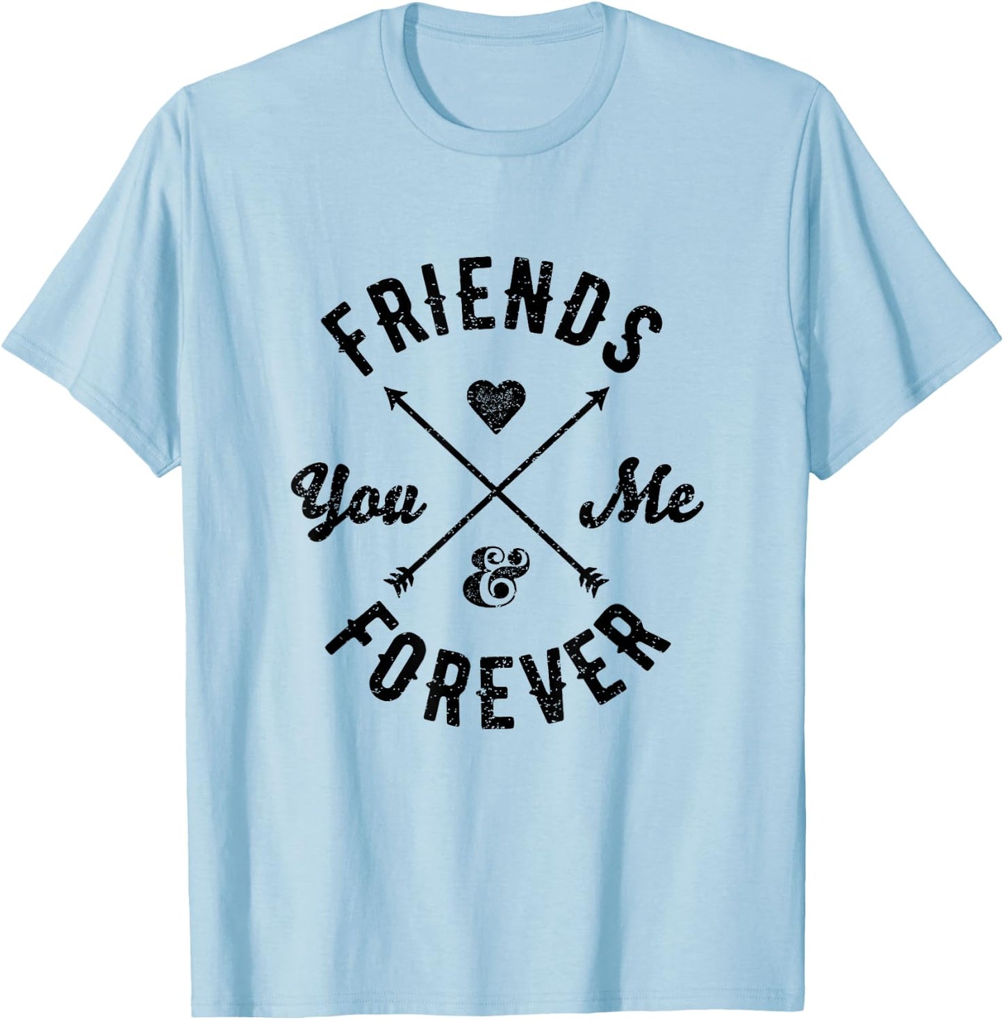 Friends Forever Shirt You & Me Arrows Couples T-Shirt - T-Shirt | Light Blue