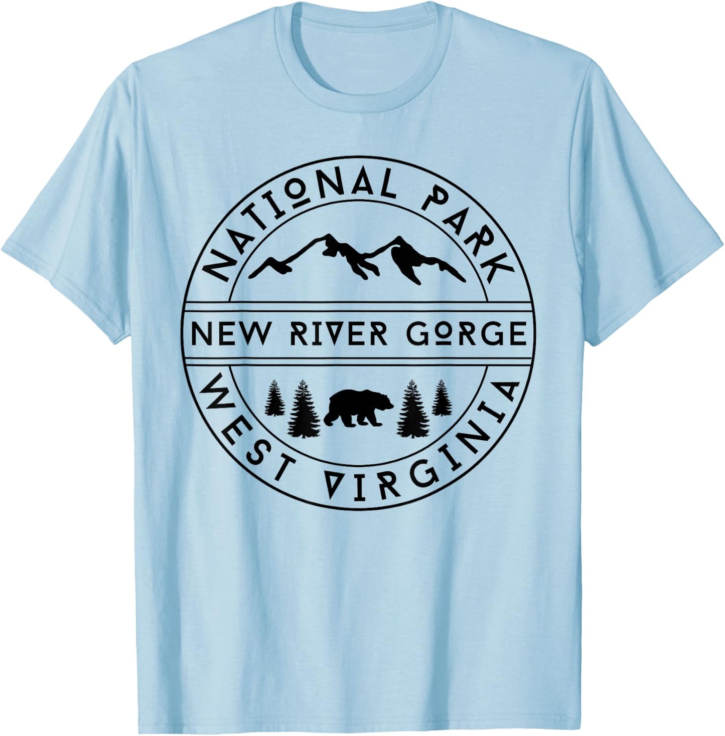 New River Gorge National Park T-Shirt - T-Shirt | Light Blue