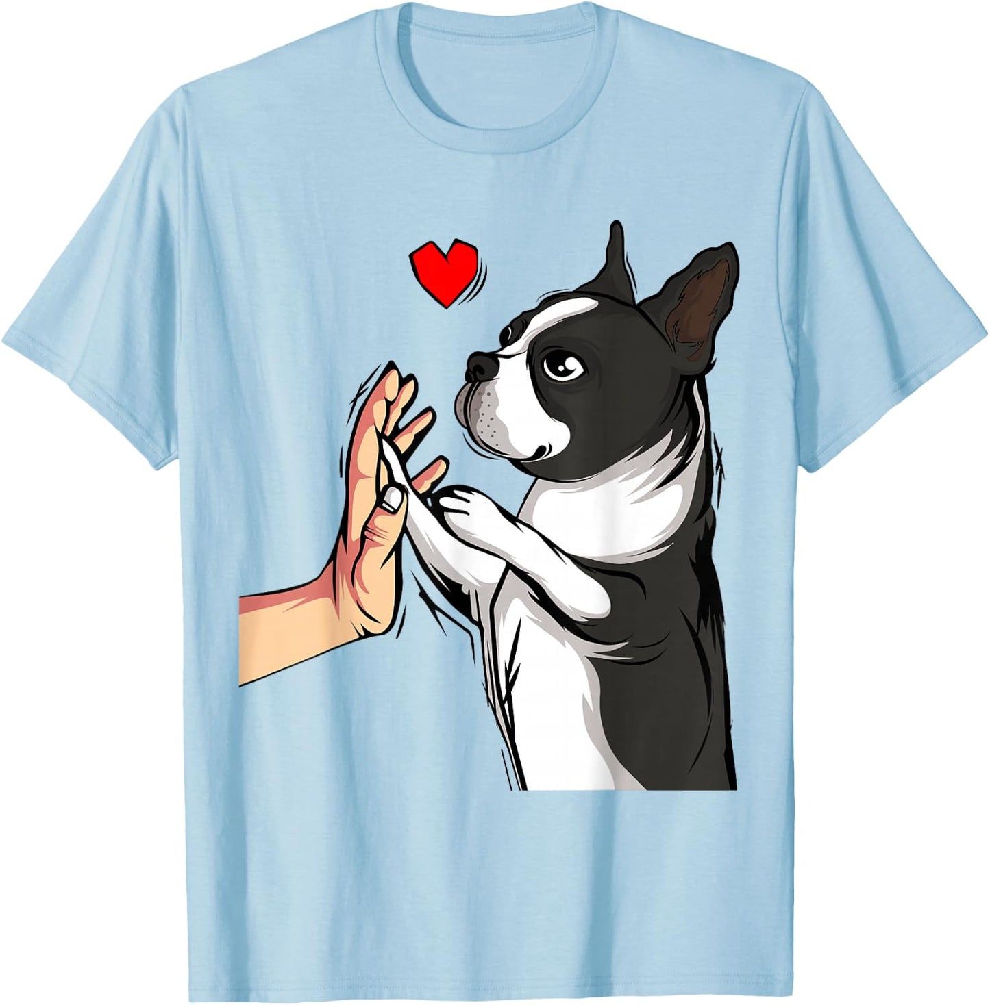 Boston Terrier Love Bostie Dog Mom Funny Girls Small T-Shirt - T-Shirt | Light Blue
