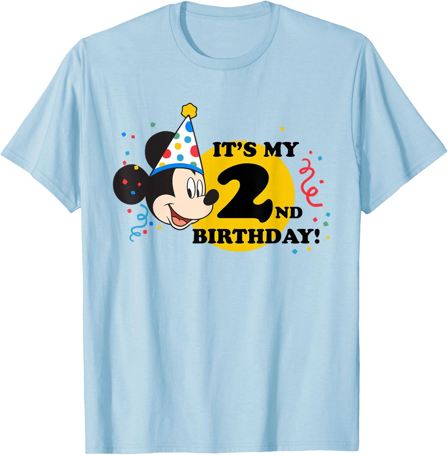 Disney Mickey Mouse 2nd Birthday T-Shirt - T-Shirt | Light Blue