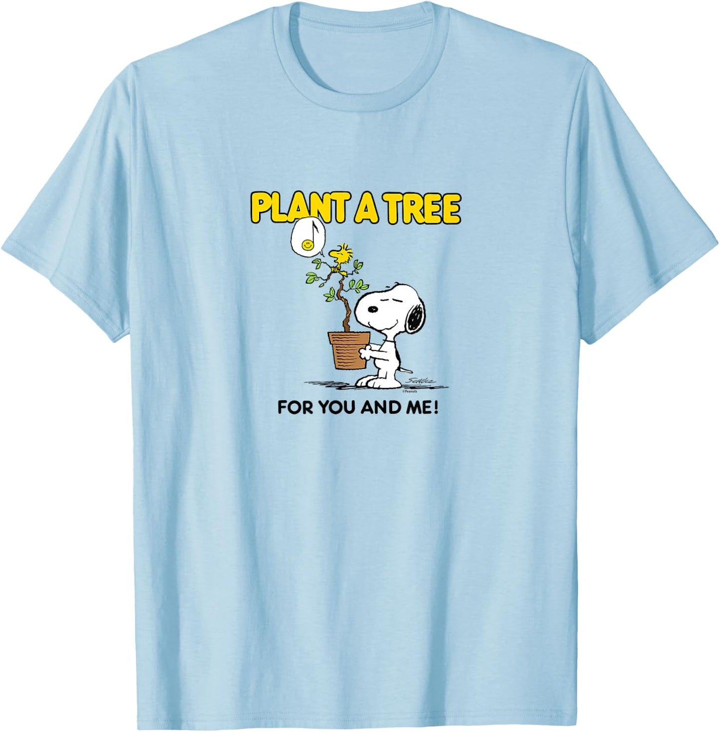 Peanuts - Earth Day Snoopy Plant A Tree for You and Me T-Shirt - T-Shirt | Light Blue