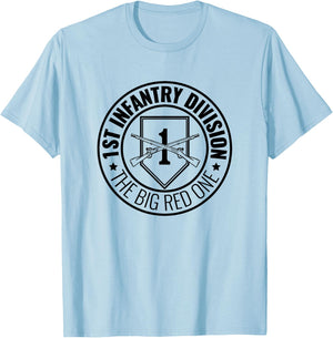 Big Red One 1st Infantry Division T Shirt 20556 T-Shirt - T-Shirt | Light Blue