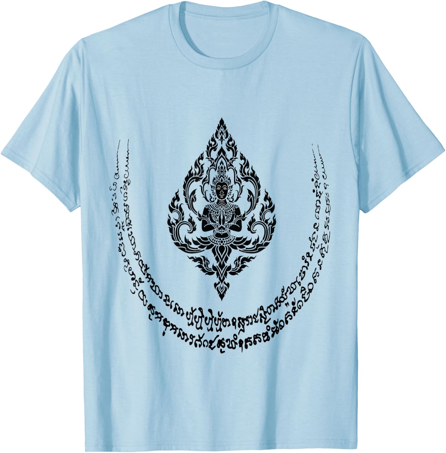 Thai Design Thailand Fashion Magical Thai Tattoos Sak Yant T-Shirt - T-Shirt | Light Blue