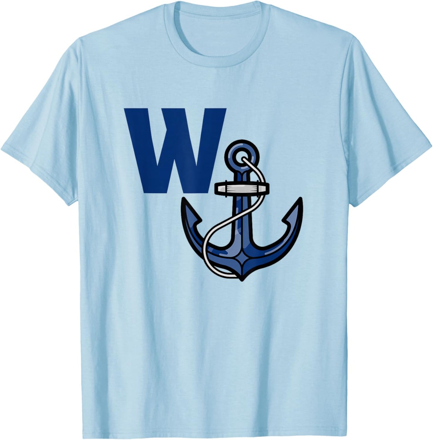 W Anchor - Wanker - Funny T-Shirt - T-Shirt | Light Blue
