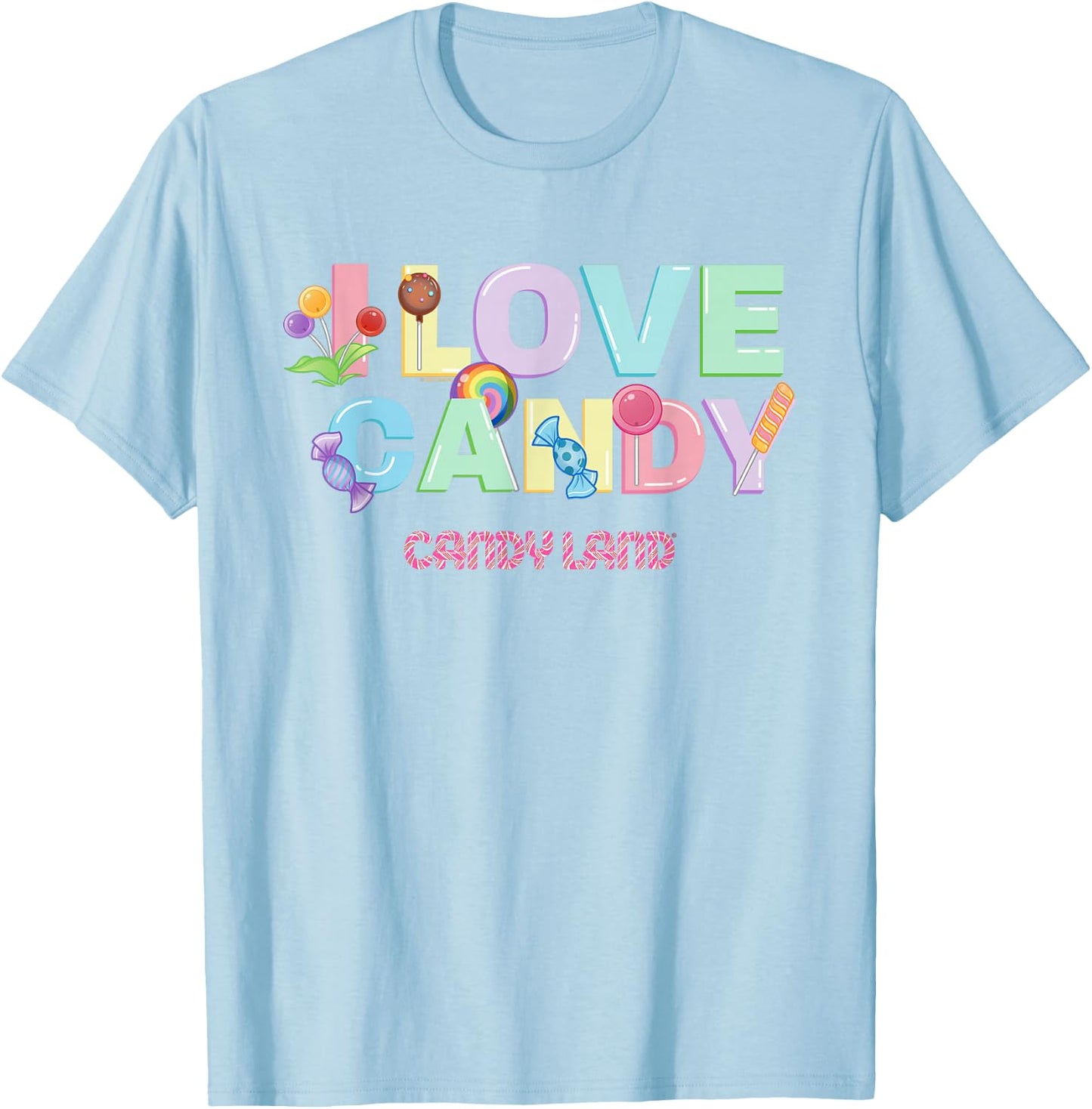 Candy Land I Love Candy T-Shirt - T-Shirt | Light Blue
