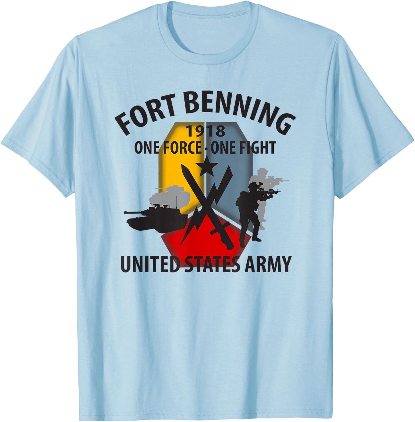 Fort Benning United States Army T-Shirt - T-Shirt | Light Blue