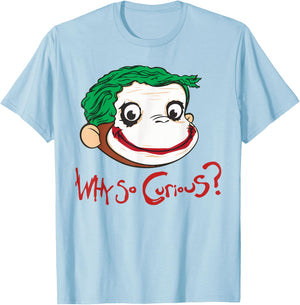Funny Monkey Face Why So Curious women kids T-Shirt - T-Shirt | Light Blue