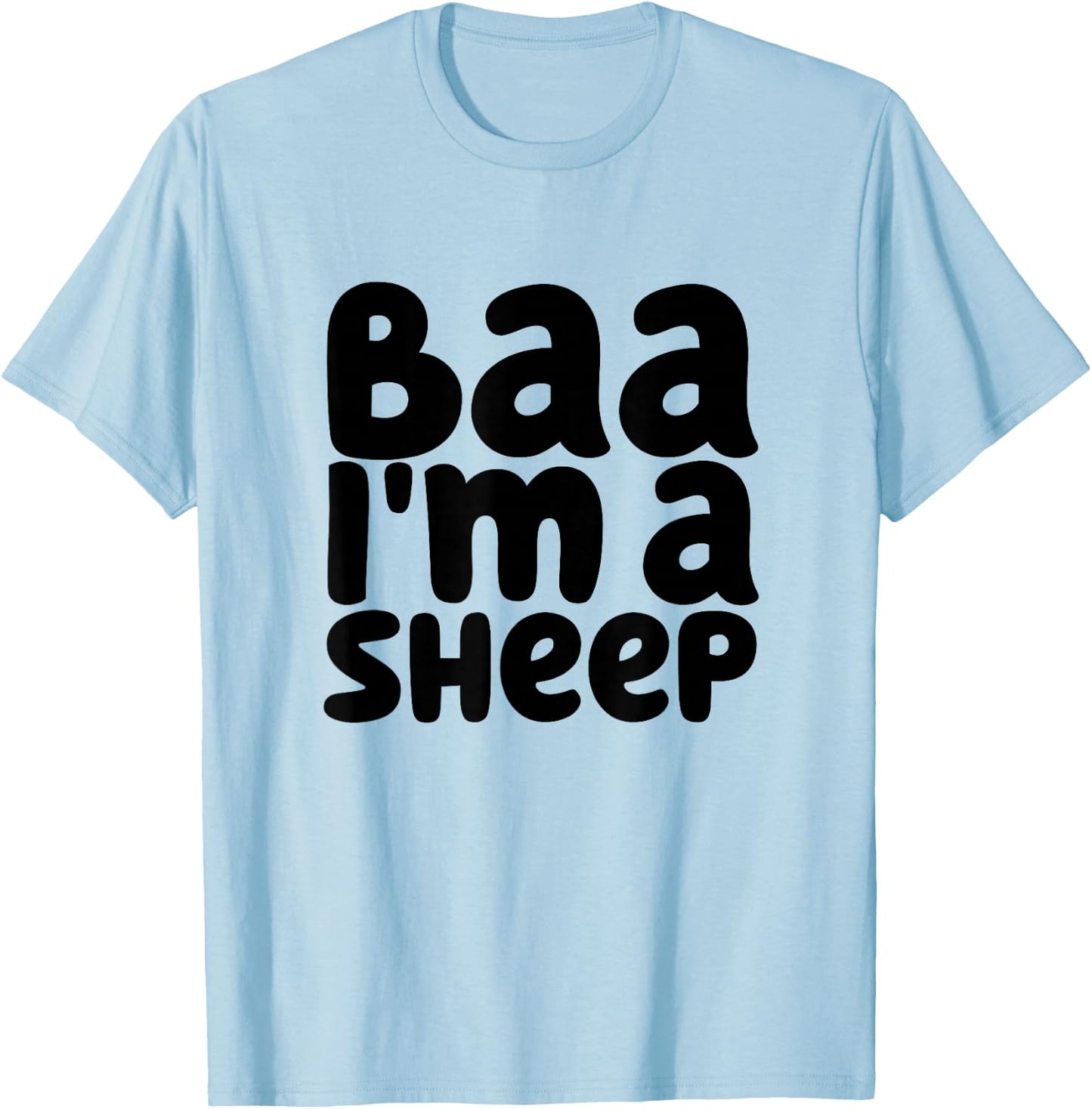 Baa I'm A Sheep Funny Halloween Costume Party Idea T-Shirt - T-Shirt | Light Blue
