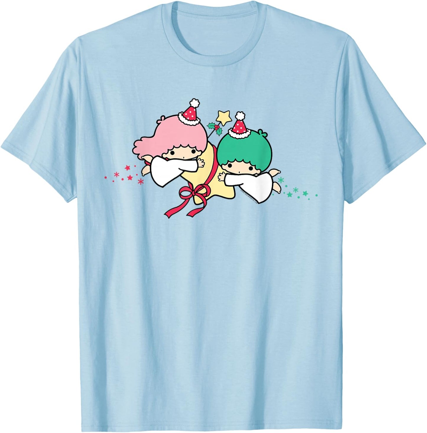 Little Twin Stars Christmas Stars T-Shirt - T-Shirt | Light Blue