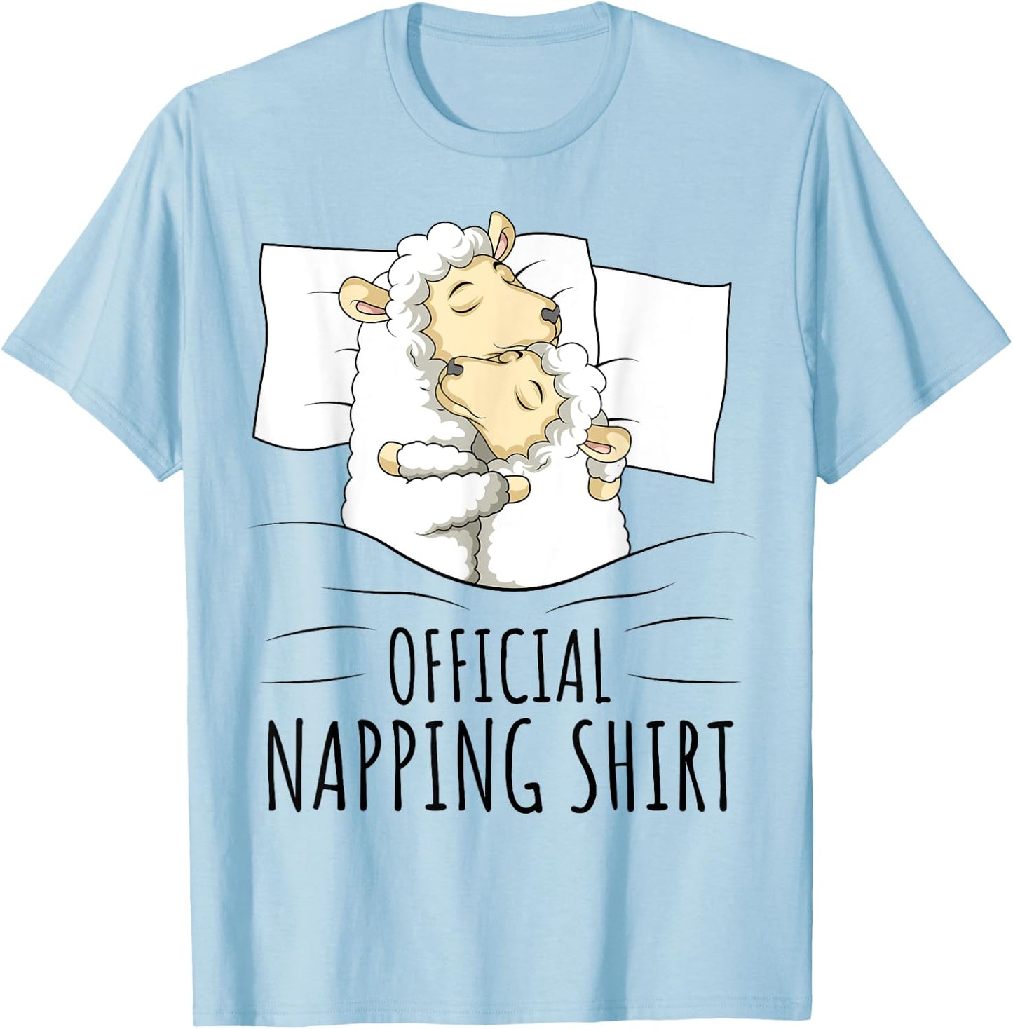 Sleeping Sheep Official Napping T-Shirt - T-Shirt | Light Blue