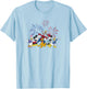 Disney Mickey Classic 4th of July Vintage Fireworks Crew T-Shirt - T-Shirt | Light Blue