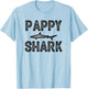 Pappy Shark Grandpa Gift Fishing Lover Present T-Shirt - T-Shirt | Light Blue