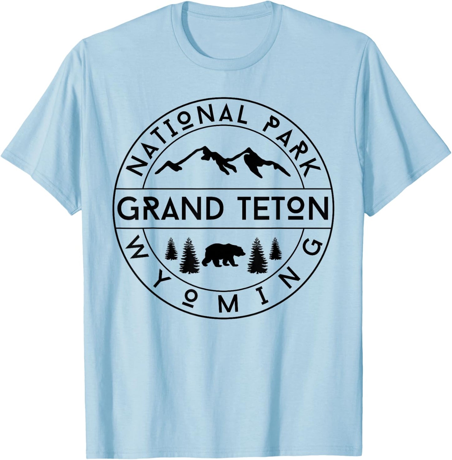 Grand Teton National Park T-Shirt - T-Shirt | Light Blue