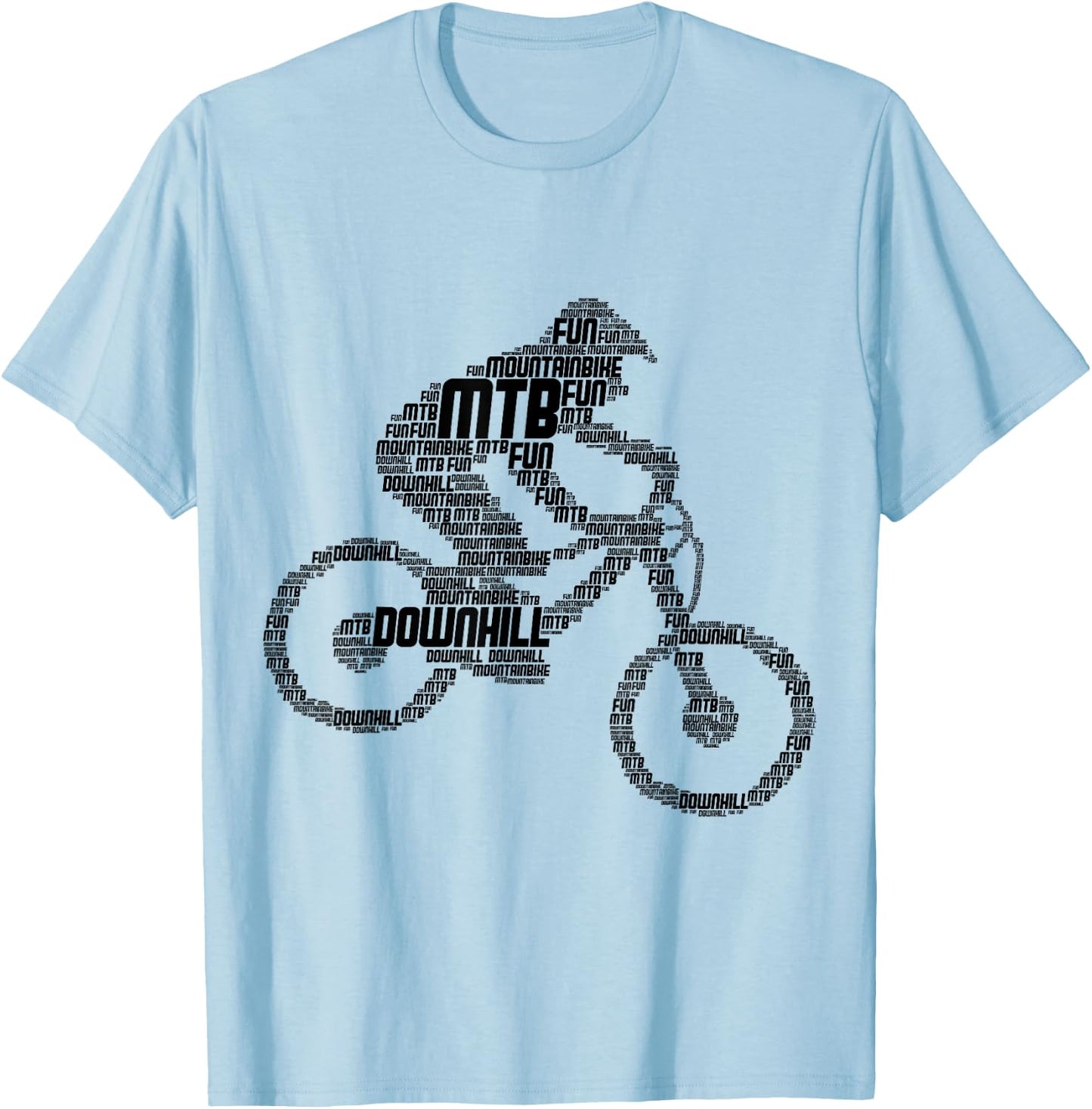 Downhill Mountain Bike Biker MTB Mountain Biker Boys Children T-Shirt - T-Shirt | Light Blue