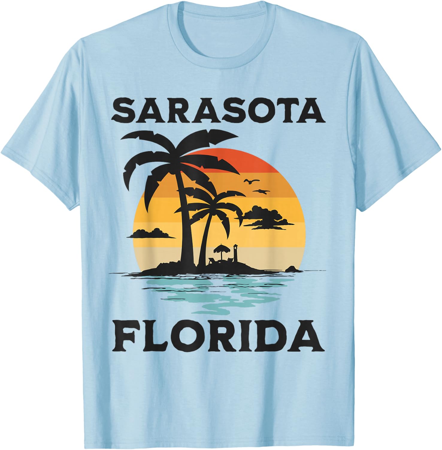 Sarasota Florida Beach Summer Vacation T-Shirt - T-Shirt | Light Blue