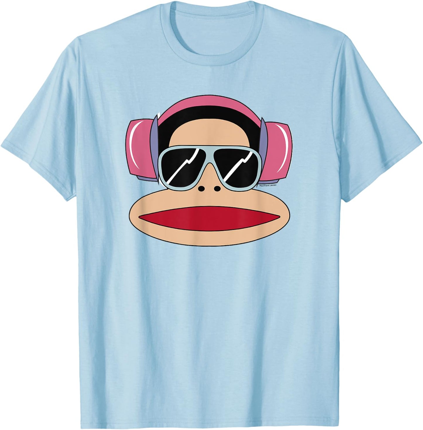 Paul Frank Julius Big Face Headphones T-Shirt - T-Shirt | Light Blue
