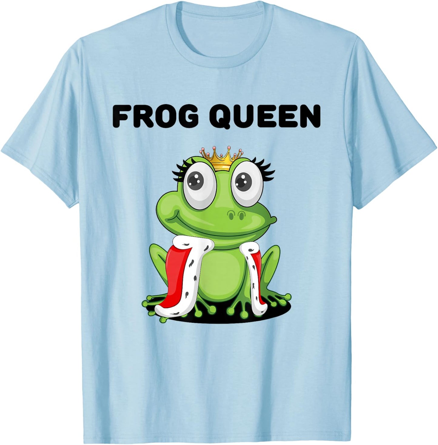 Frog Queen | Girls Frog | Frog T-Shirt - T-Shirt | Light Blue