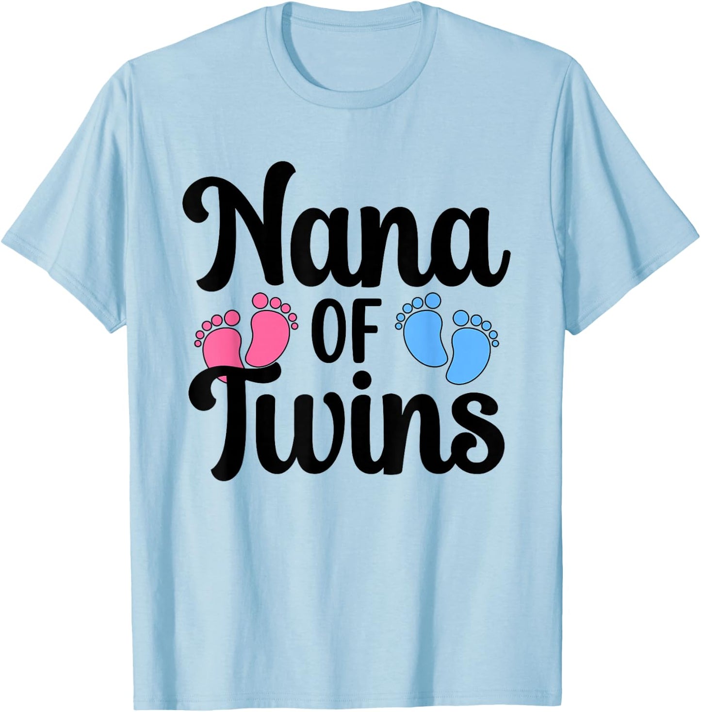 Nana Of Twins Proud Twin Nana Grandma T-Shirt - T-Shirt | Light Blue