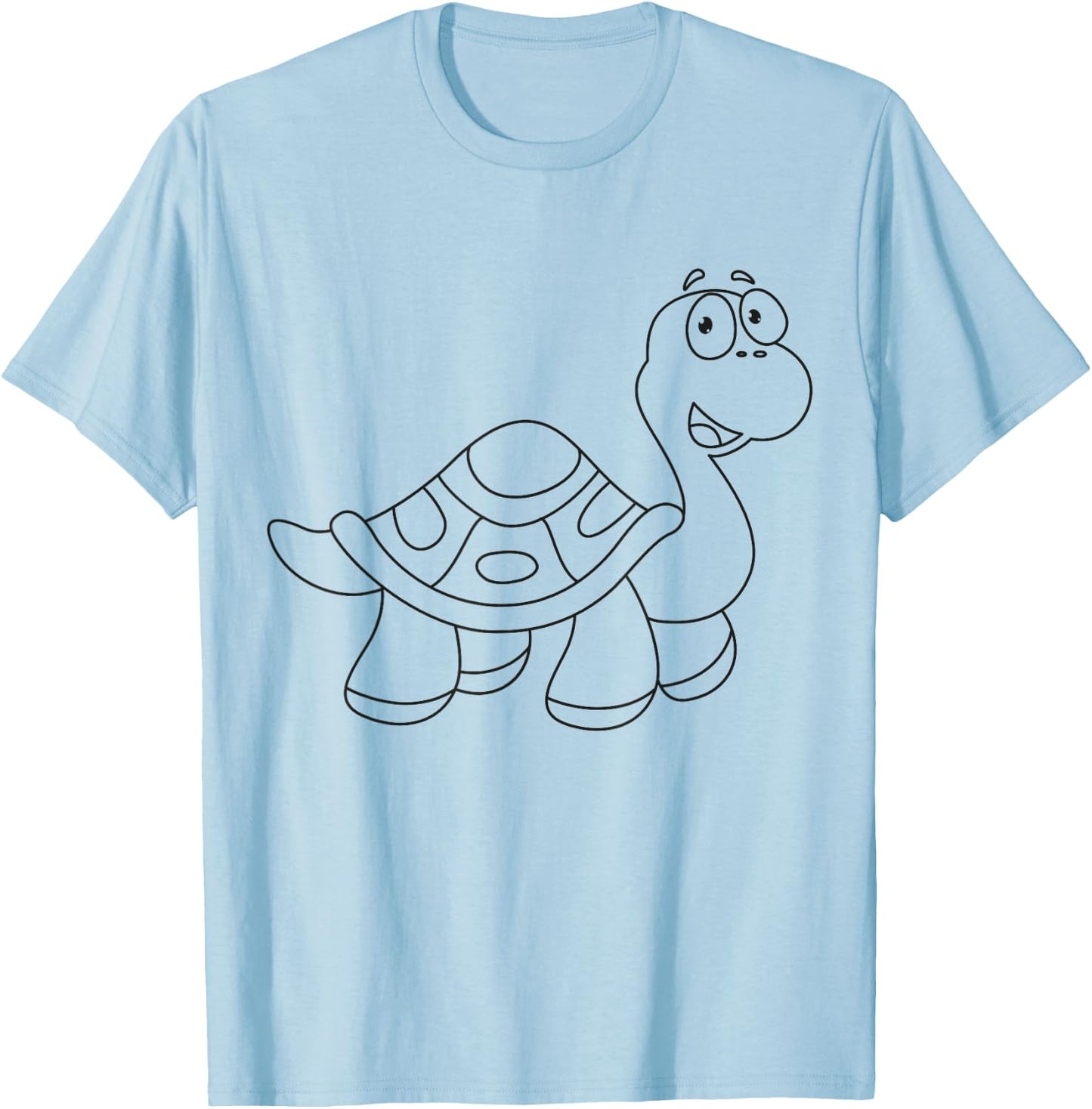 Cute Tortoise Paint & Colour for Kids T-Shirt - T-Shirt | Light Blue
