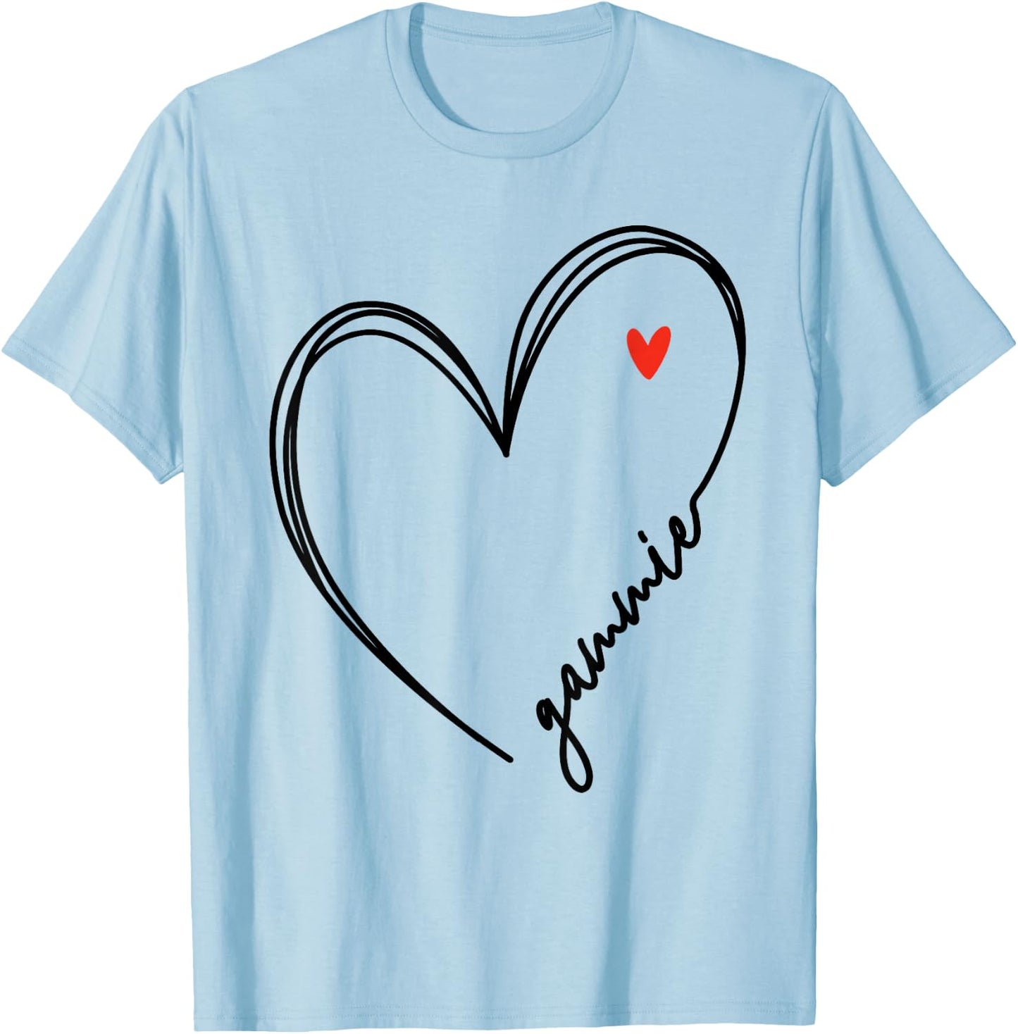 Cute Gammie With Heart Girl Women Mom Mother T-Shirt - T-Shirt | Light Blue