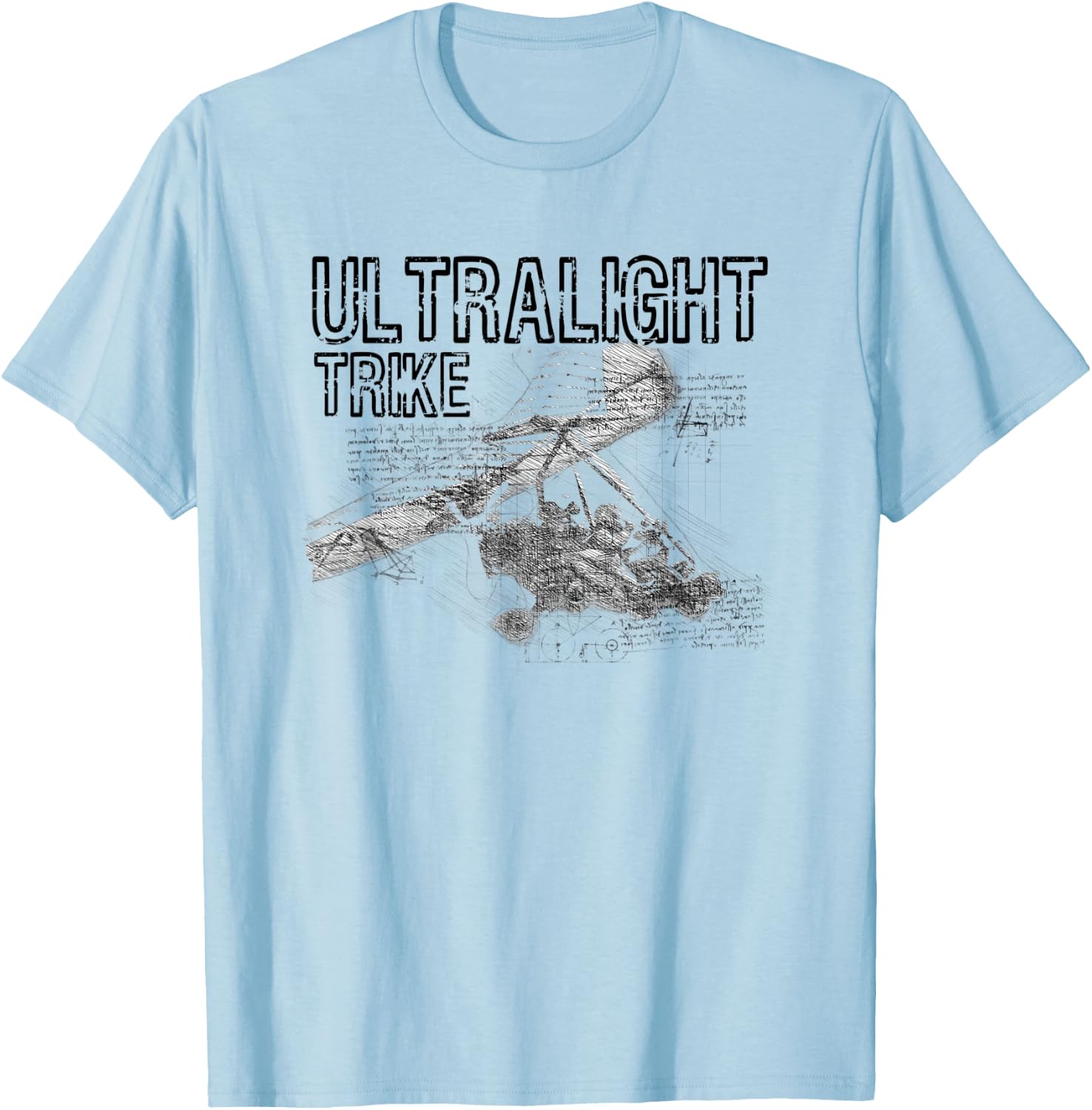 Ultralight Trike Aircraft Microlight Shirt T-Shirt - T-Shirt | Light Blue