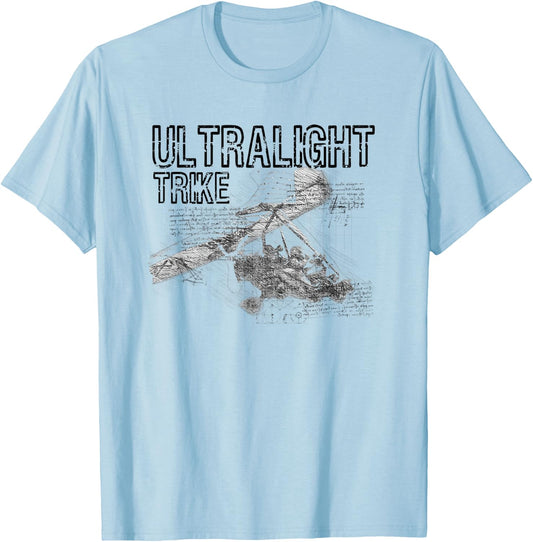 Ultralight Trike Aircraft Microlight Shirt T-Shirt - T-Shirt | Light Blue