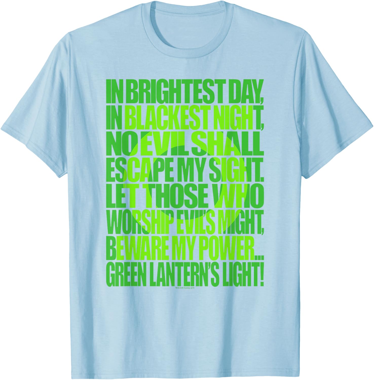 Green Lantern In Brightest Day Oath T-Shirt - T-Shirt | Light Blue