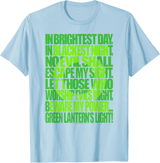 Green Lantern In Brightest Day Oath T-Shirt - T-Shirt | Light Blue