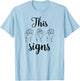 This Mom Signs Deaf Pride ASL T Shirt Women Mothers Day Gift T-Shirt - T-Shirt | Light Blue