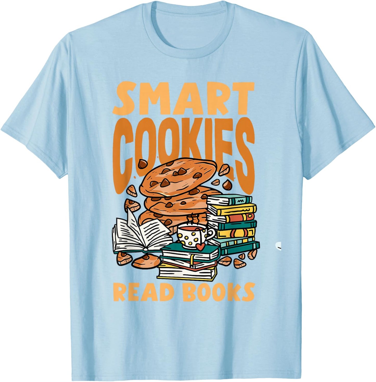 National Cookie Day Chocolate Chip Cookie Smart Cookies T-Shirt - T-Shirt | Light Blue