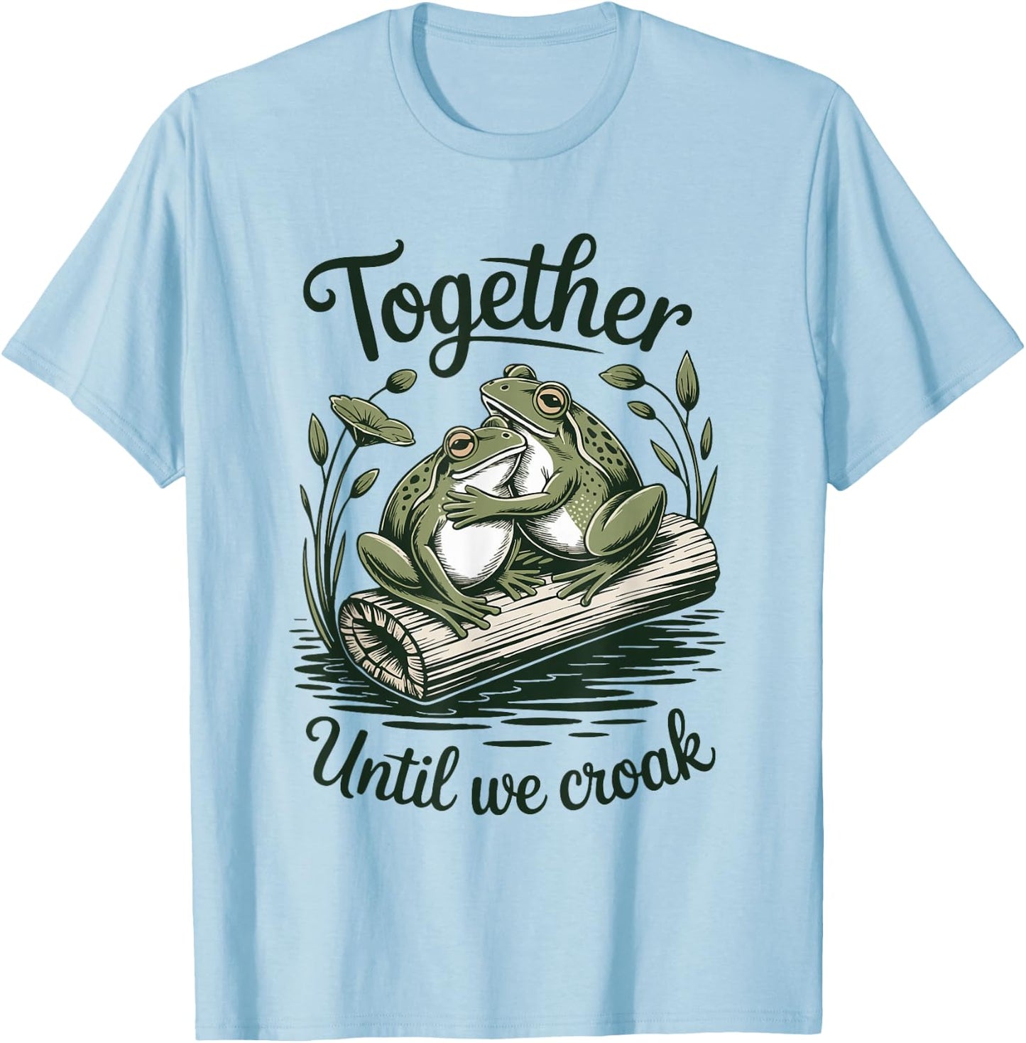 Funny Frog Bride & Groom Honeymoon Style T-Shirt - T-Shirt | Light Blue
