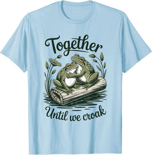 Funny Frog Bride & Groom Honeymoon Style T-Shirt - T-Shirt | Light Blue