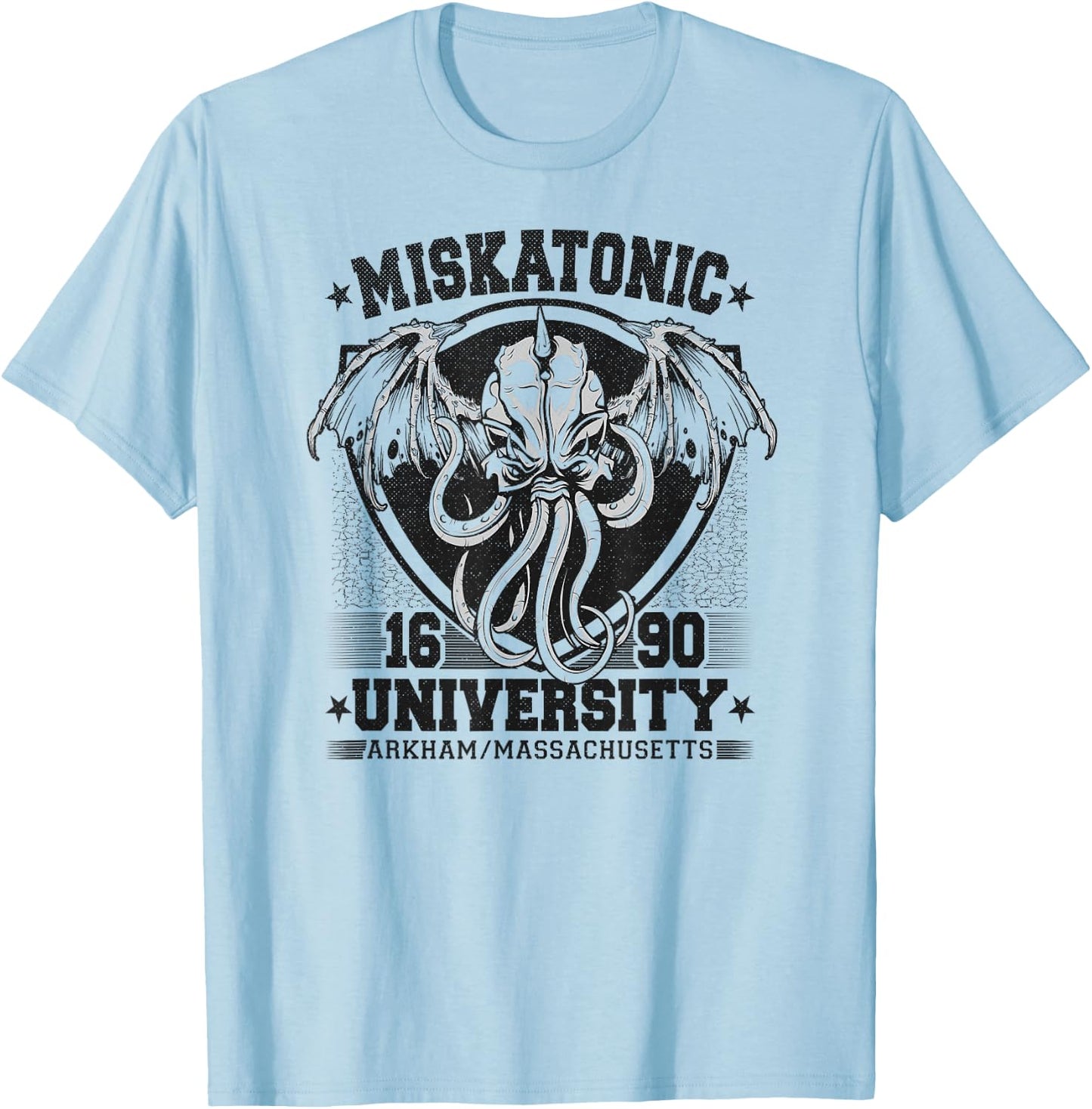 Miskatonic Cthulhu University 1690, Horror Fiction T-Shirt - T-Shirt | Light Blue