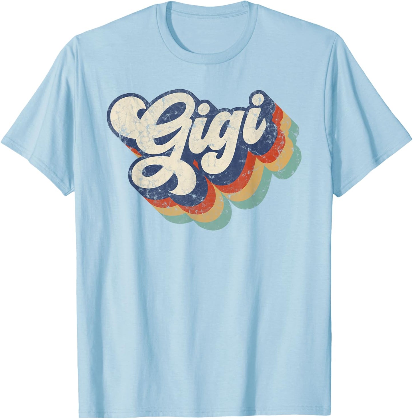 Retro Cute Gigi for Grandma Best Gigi Ever Mother's Day T-Shirt - T-Shirt | Light Blue