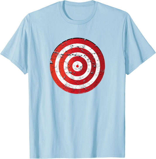 Vintage Bullseye Target Bulls Eye - Gun Shooting Range Sport T-Shirt - T-Shirt | Light Blue