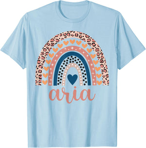 Aria Aria Name Birthday Shirt Gift T-Shirt - T-Shirt | Light Blue