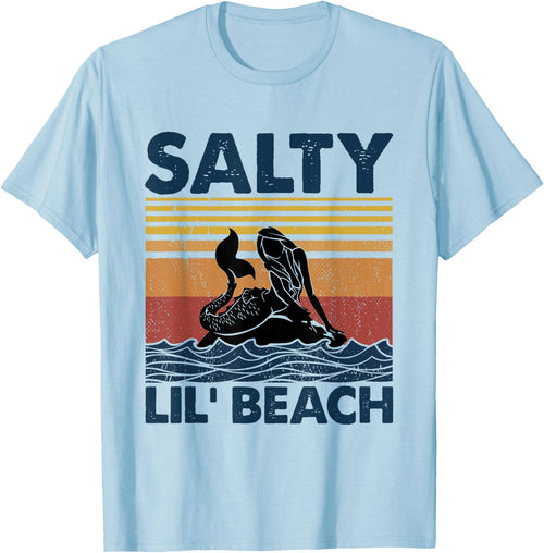 Mermaid Salty Lil' Beach Vintage Funny