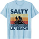 Mermaid Salty Lil' Beach Vintage Funny T-Shirt - T-Shirt | Light Blue