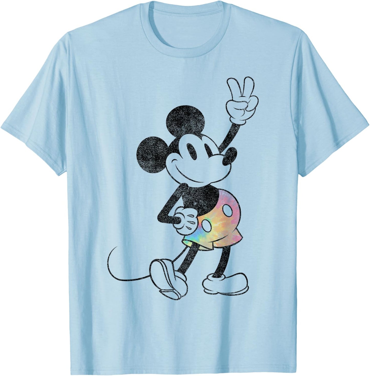 Disney Mickey and Friends Mickey Tie Dye Shorts T-Shirt - T-Shirt | Light Blue