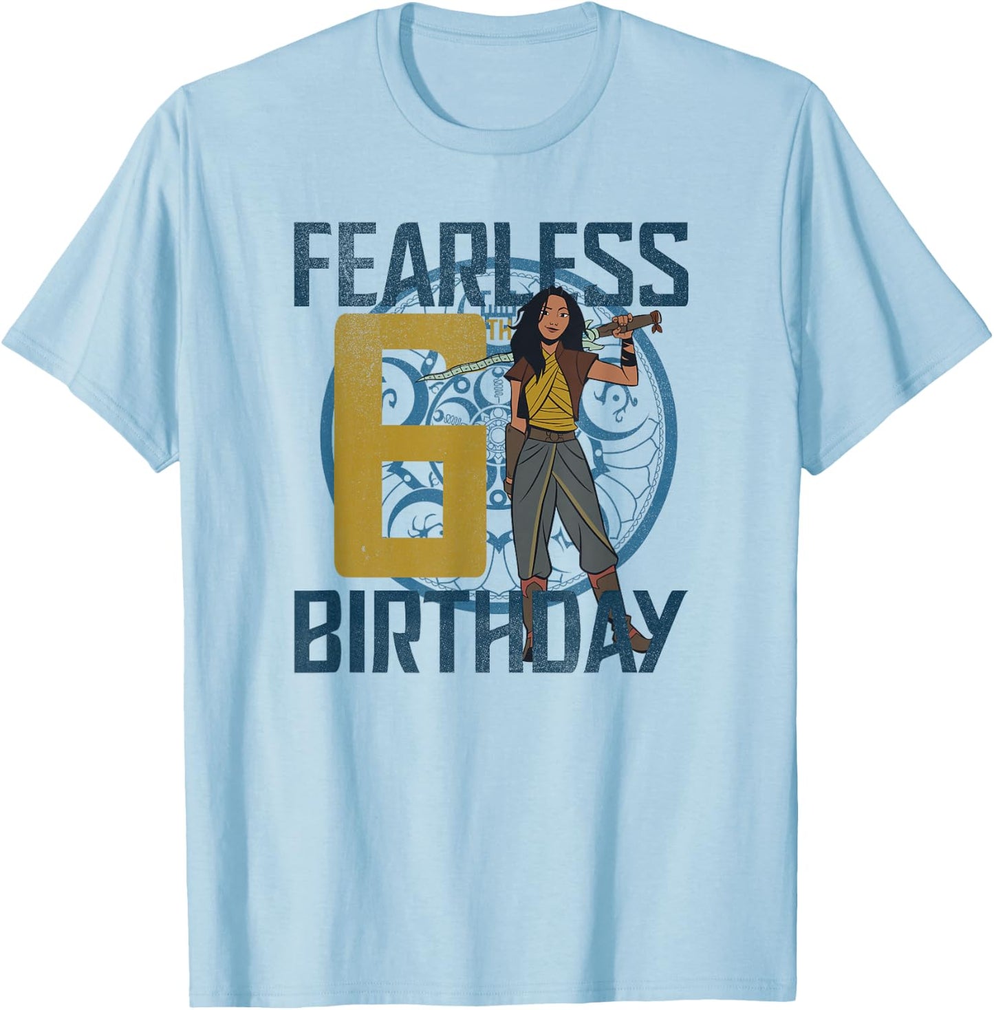 Disney Raya and the Last Dragon Birthday Fearless Sixth T-Shirt - T-Shirt | Light Blue