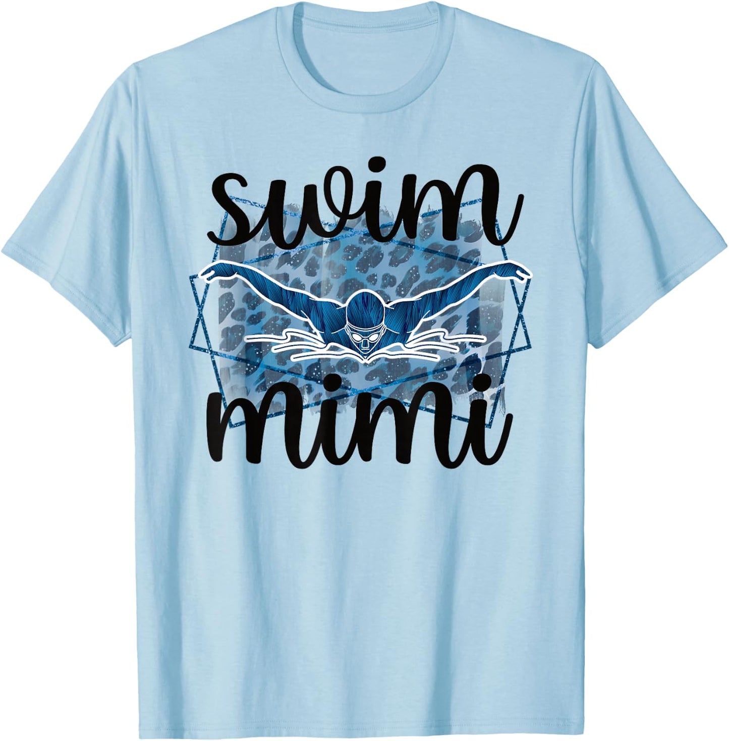Proud Swim Mimi Of A Swimmer Mimi Grandma T-Shirt - T-Shirt | Light Blue