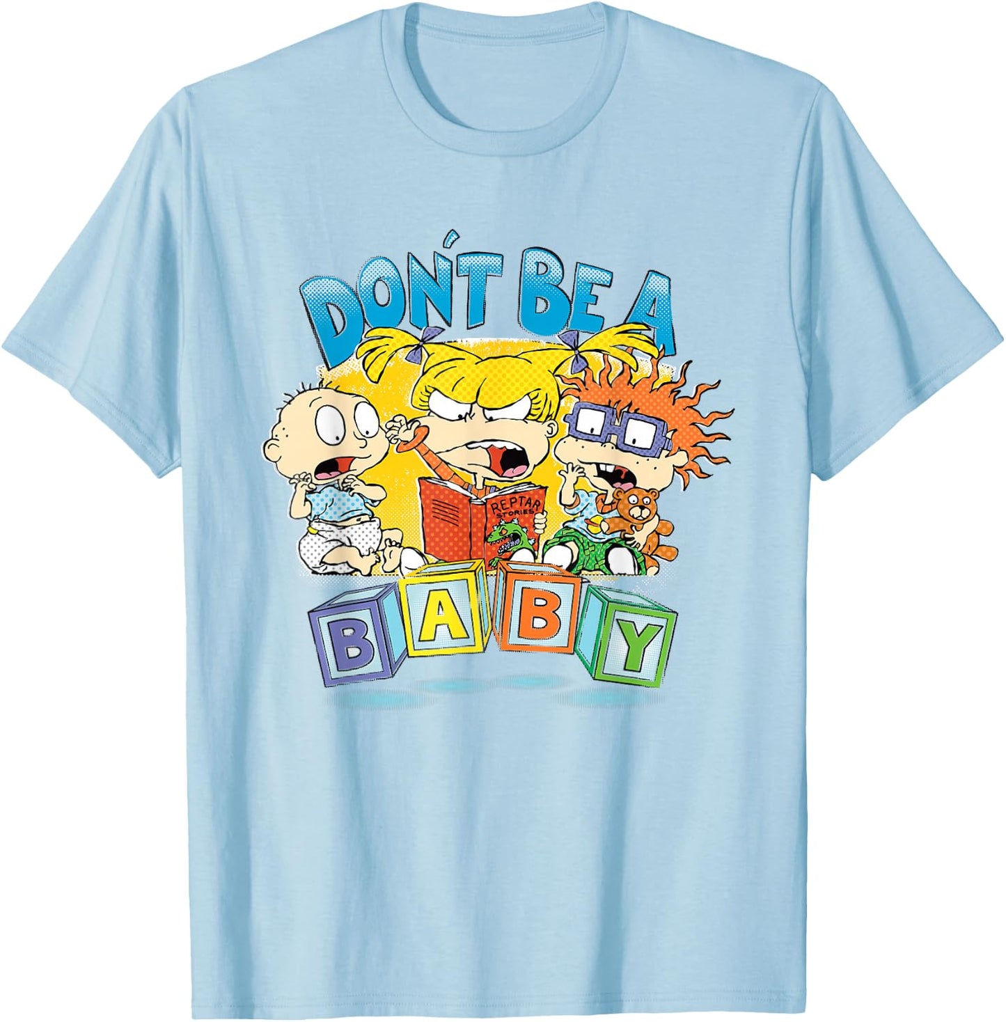 Rugrats Don't Be a Baby Blocks T-Shirt - T-Shirt | Light Blue