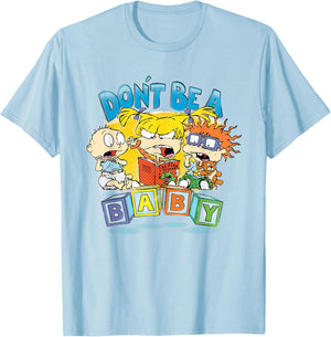 Rugrats Don't Be a Baby Blocks T-Shirt - T-Shirt | Light Blue