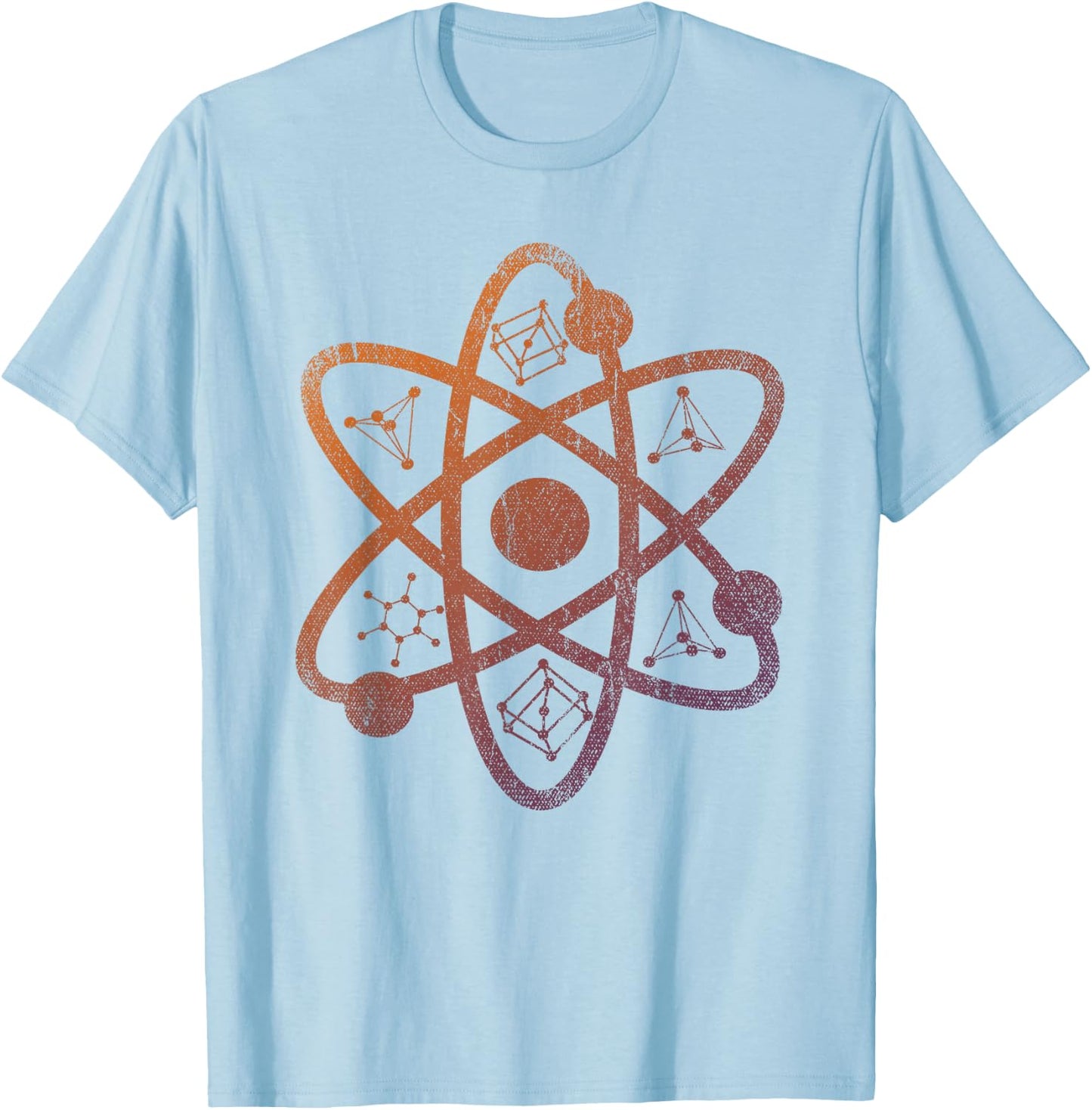Atom Physicist Science Scientist Electrons Quantum Physics T-Shirt - T-Shirt | Light Blue