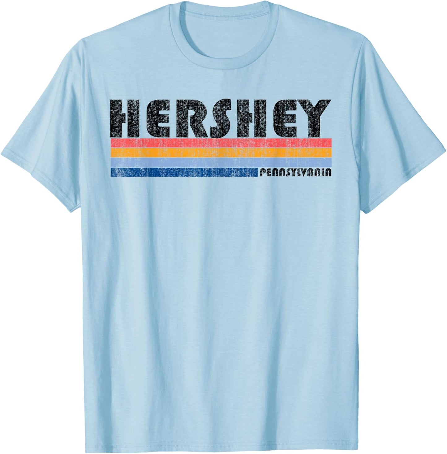 Vintage 1980s Style Hershey PA T-Shirt - T-Shirt | Light Blue