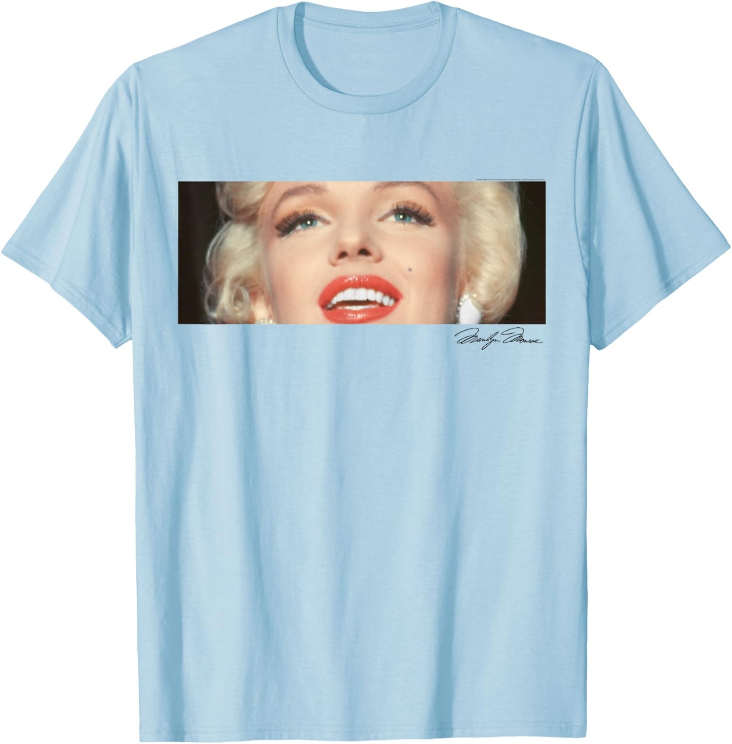 Marilyn Monroe Marilyn Gaze Autograph T-Shirt - T-Shirt | Light Blue
