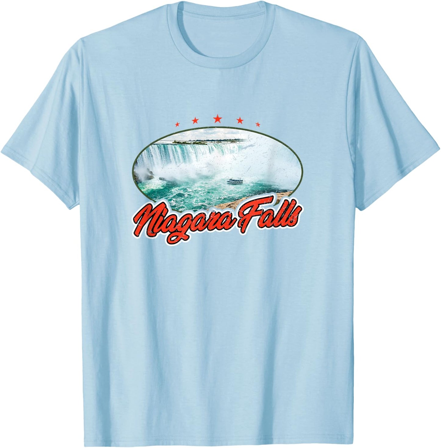 Niagara Falls Phototext T-Shirt - T-Shirt | Light Blue