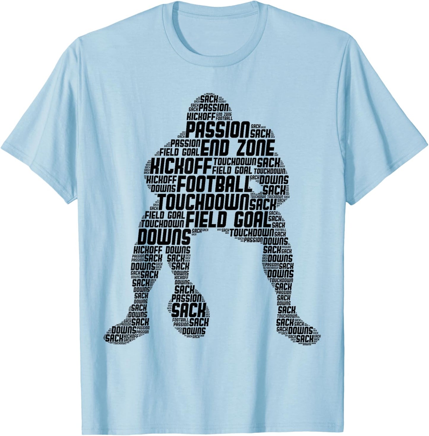 Football Lineman American Football Men Kids Boys T-Shirt - T-Shirt | Light Blue